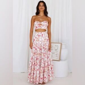 Runaway The Label Ayla Maxi Skirt Set Sz S